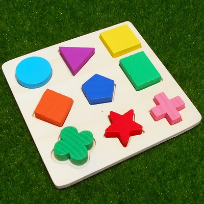 Деревянные геометрические формы головоломка Монтессори Сортировка