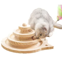 toy interactive solid wood turntable move mouse for cat funny pets accessories for cat stick scratcher toys for cats supplies