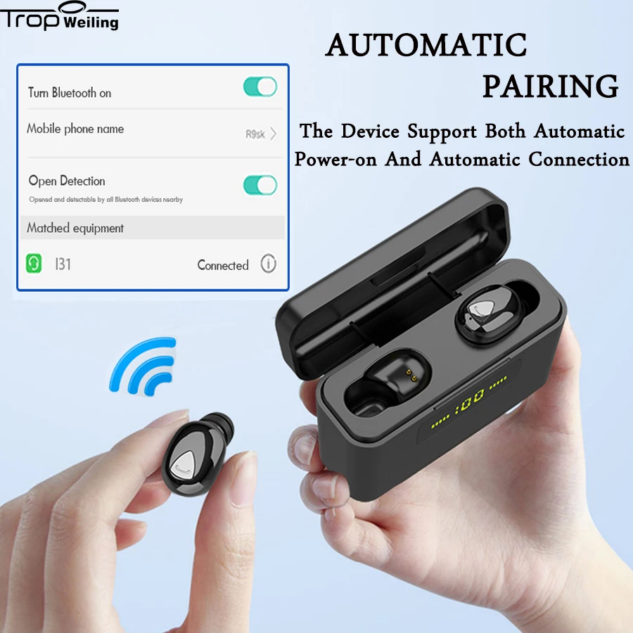 Наушники Trop Weiling TWS Bluetooth 5 0 беспроводные наушники Hi Fi спортивные гарнитура с