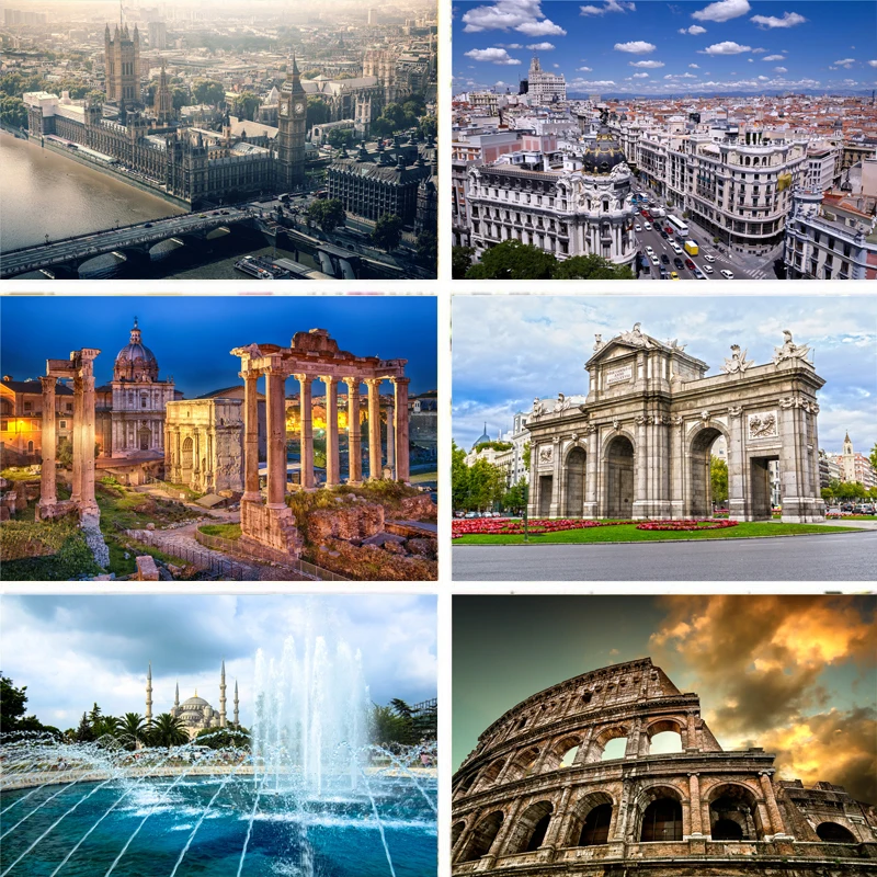 Виниловый фон Nitree для фотосъемки города по всему миру архитектура в Риме Италия