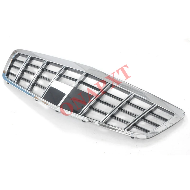

For Benz S-Class S300 S350 S400 S500 W221 Maybach GT Plastic Front Bumper Grille Mesh Middle Grill Center Vertical Bar 2009-2013