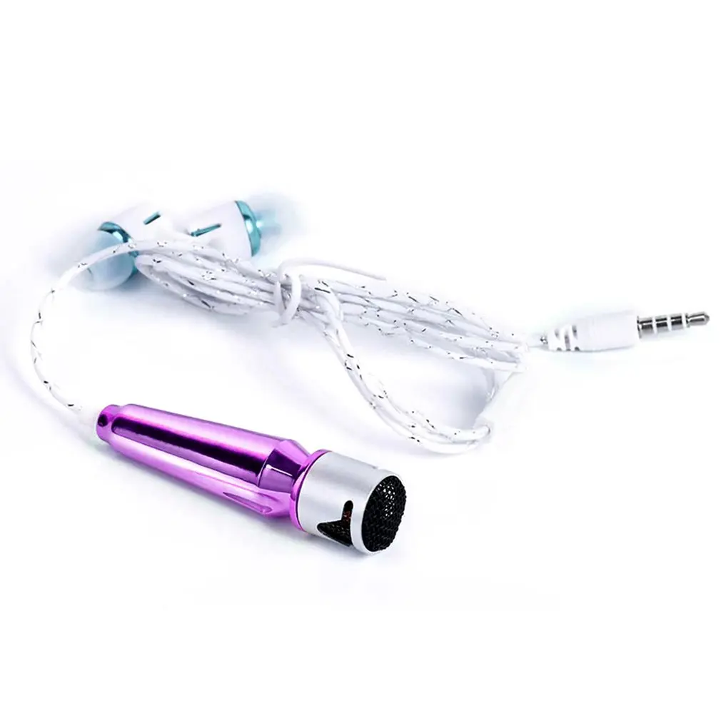 rose with earphone MINI Jack 3,5 мм студийный петличный профессиональный проводной микрофон ручной микрофон караоке для пения игр для мобильных телефонов ПК Горячая Распродажа - Цвет: rose with earphone