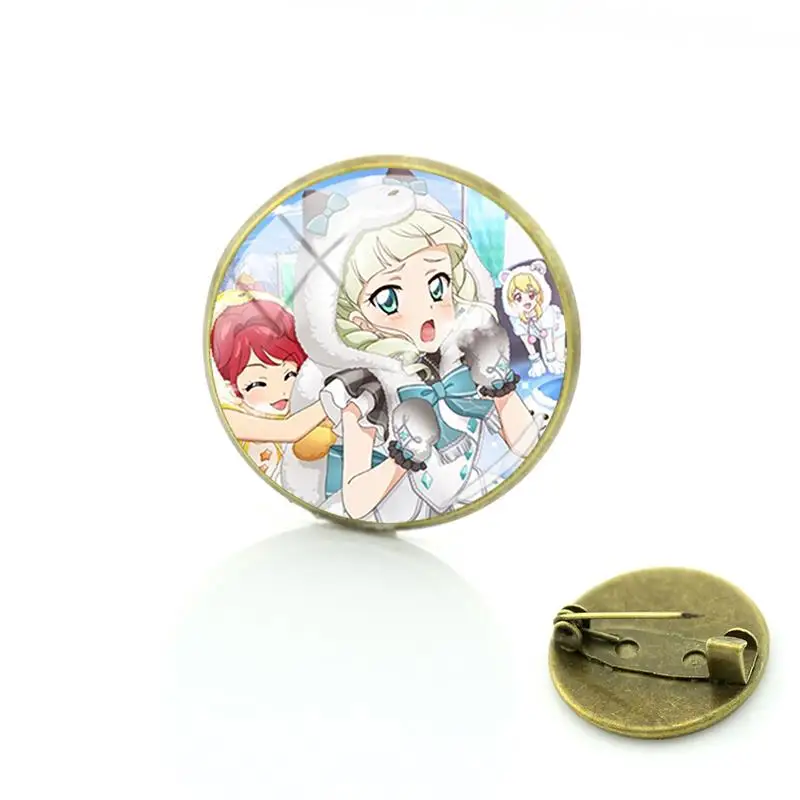 Аксессуары Bandai брошь булавки круглая Aikatsu Sweet Beautiful Todo Yurika Image Glass Girls Женская