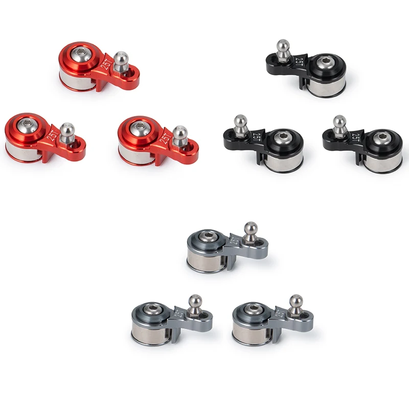 

3 PCS 25T Aluminum Alloy Adjustable Damping Servo Arm Horn for 1/10 RC Crawler Car Traxxas TRX4 TRX6 Upgrade Parts