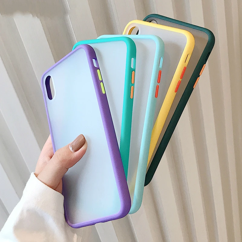 

Candy Bumper Phone Case For iPhone13 8 Plus 7plus 8plus Hard Cover Case for iPhone12 PRO 11 Pro XS MAX XR X Silicone Armor Case