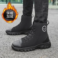 Winter Men's Sneakers 2021 Plus Size High Top Male Winter Boots Snow Sports Shoes Warm Lining Plus Size Trainers Tennis Y169