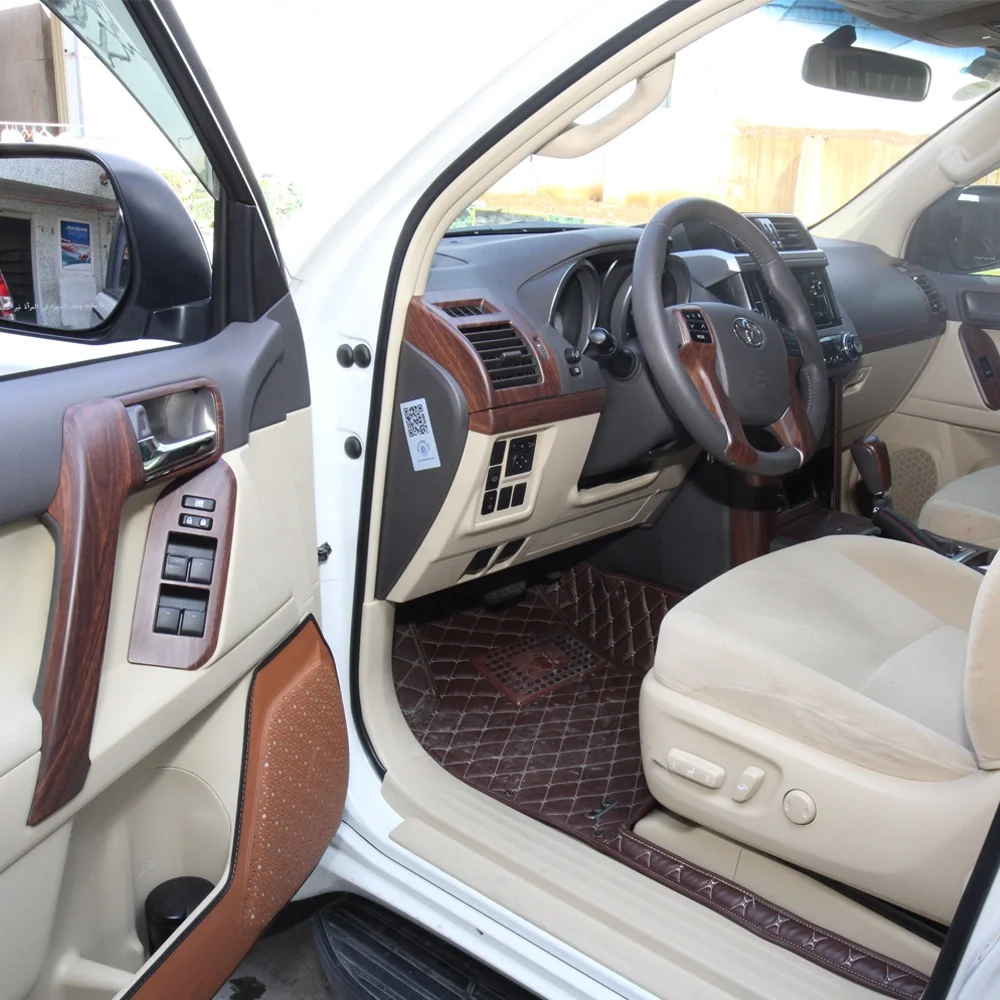 

Mahogany Interior SMD Models Original Car Accessories Outlet ABS Full Set Of Decoration For 18-19 Prado