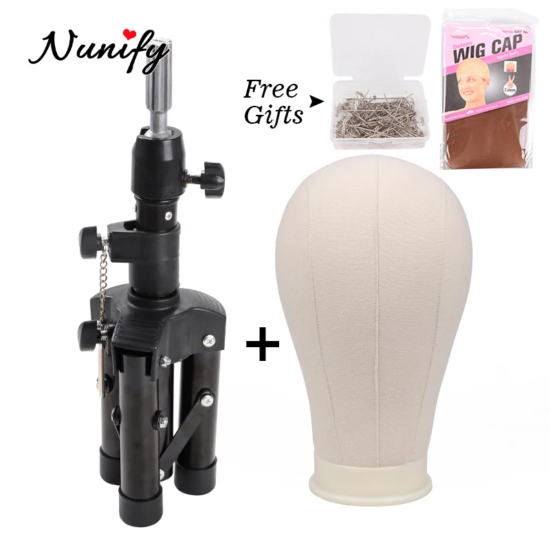 Nunify 21 25 учебная голова манекена холста для создания париков щетка волос с Т