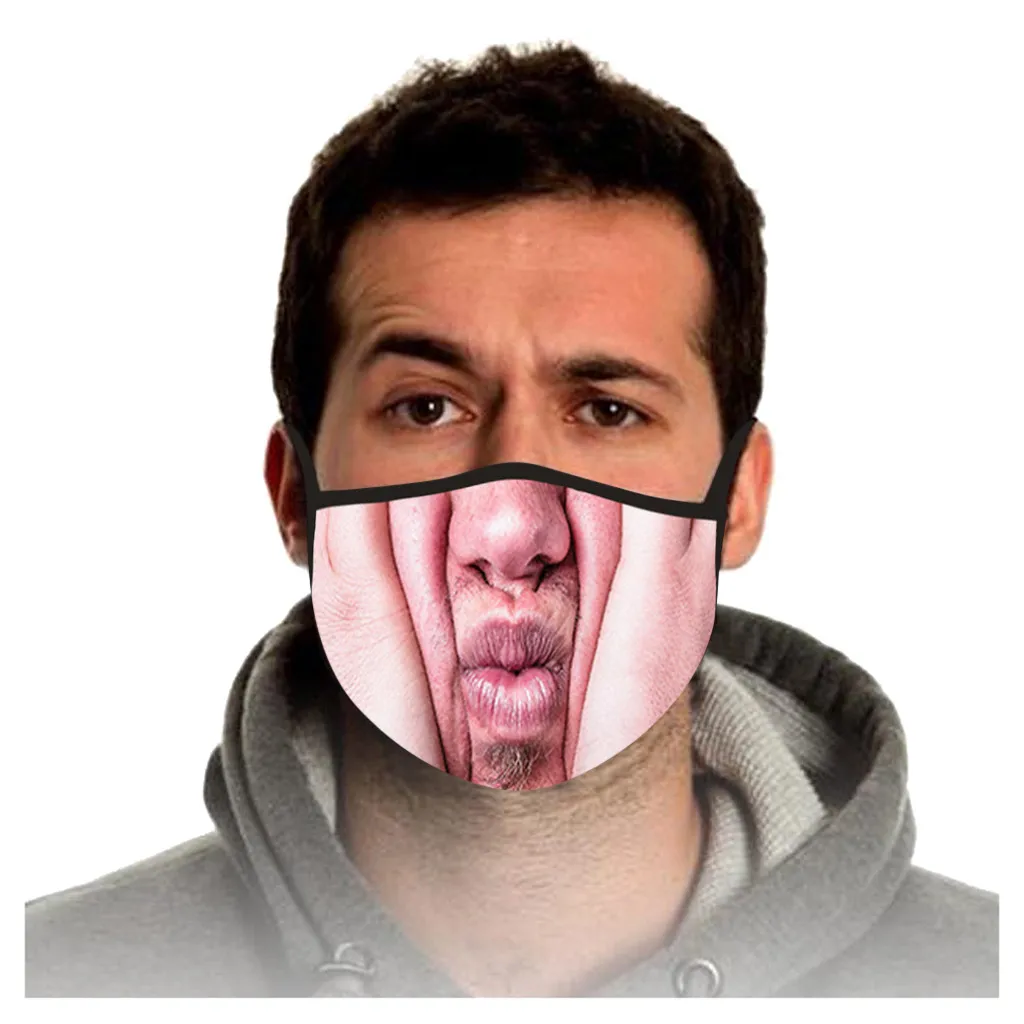 Забавные Маски стильная маска для улицы моющаяся безопасная многоразовая лица