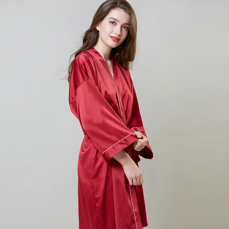 Халат-кимоно Женский из искусственного шелка пикантное нижнее белье для