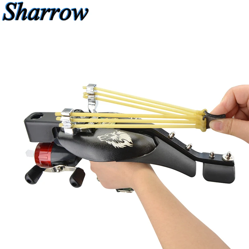 1 Набор рыболовная Рогатка стрельба из лука Рыбная ловля лук Дартс катушка стрела