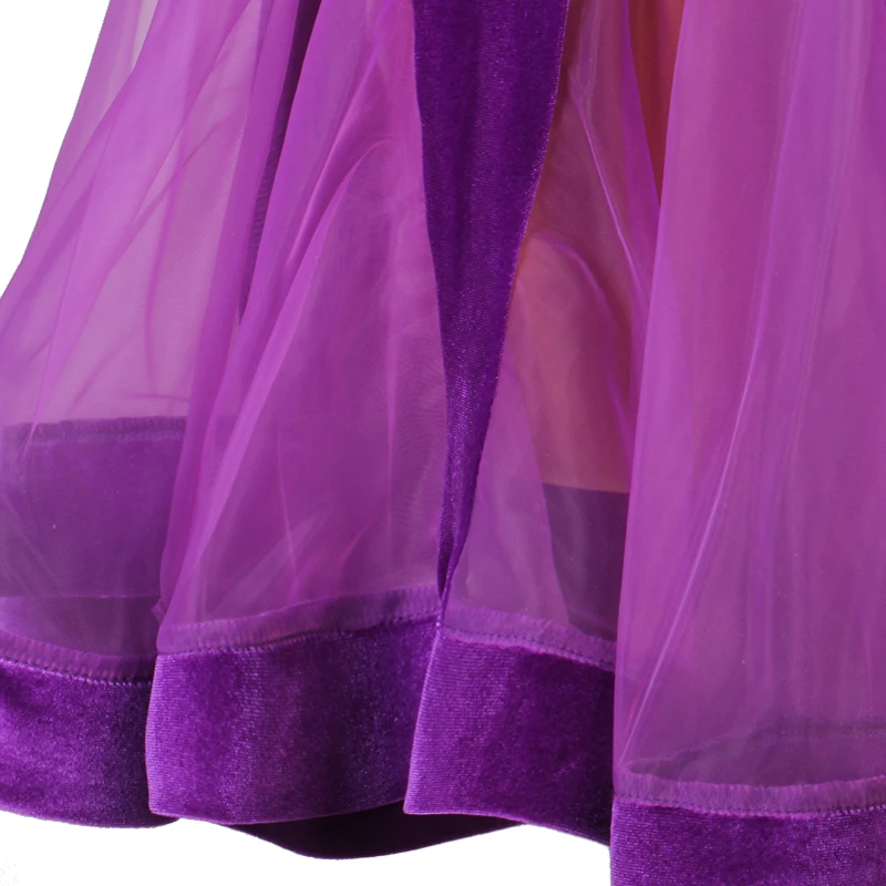 Latin Competition Dance Skirt Women 2021 New Purple Standard Dancing Dress Adult Rumba Samba | Тематическая одежда и