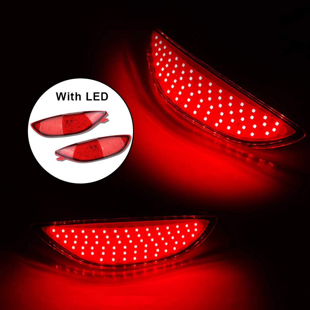 2 шт. Предупреждение светодиодные стоп светильник для заднего бампера Красные