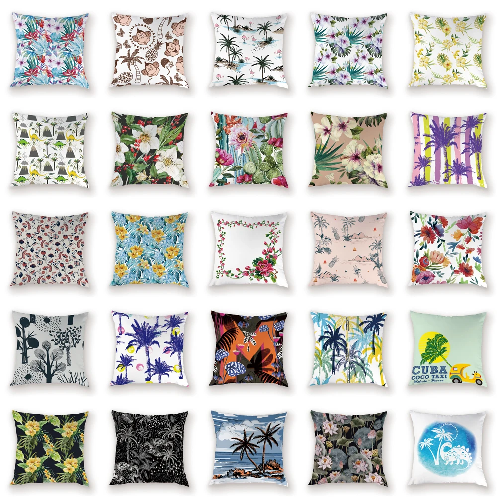 Чехол на подушку с тропическим цветком декоративный чехол для подушки пейзажем и