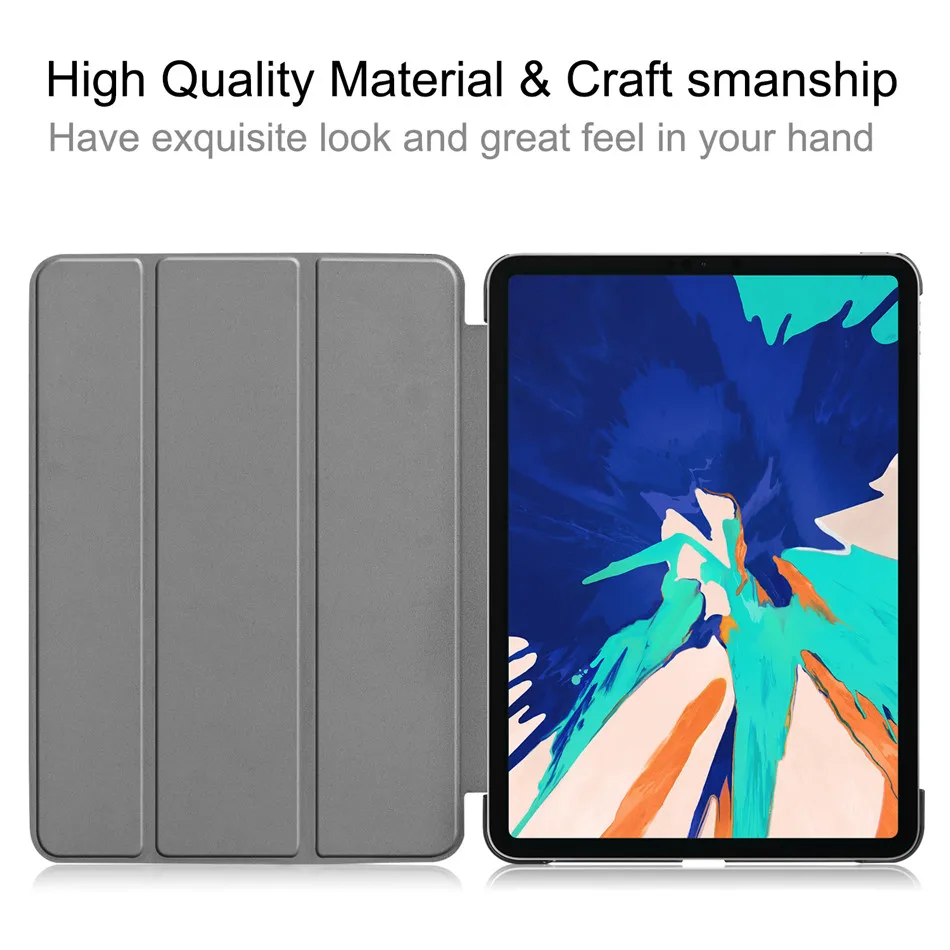 

For iPad Pro 12.9 Inch4th Generation 2020 Release Funda MagneticTablet Case Flip Stand Protective Case with with Free pen+film