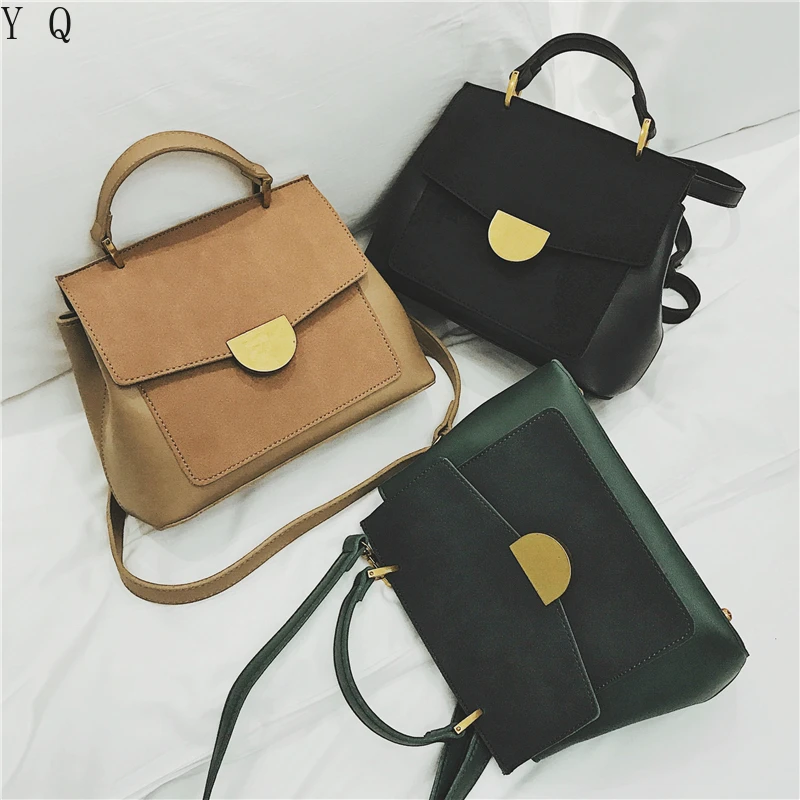 

Vintage Shell Suede Small Women Handbags Matte PU Leather Female Shoulder Bags High Quality Ladies Messenger Bags 2021