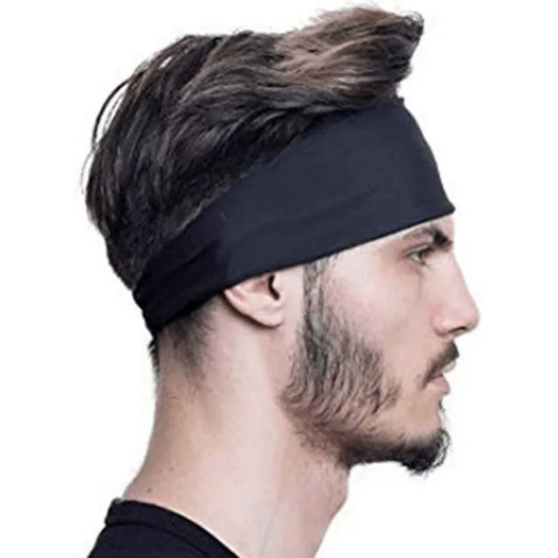 

Men Sports Headbands Yoga Sweatbands Running Fitness Knot Hairbands Solid Cotton Elastic Hair Bands Headscarf