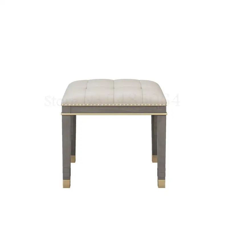 Светильник роскошный Американский туалетный стул из цельного дерева для макияжа