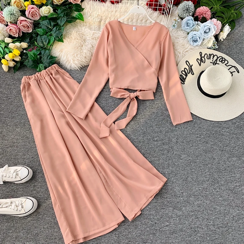 2019 Новый Демисезонный Для женщин Модный комплект из двух предметов с треугольным