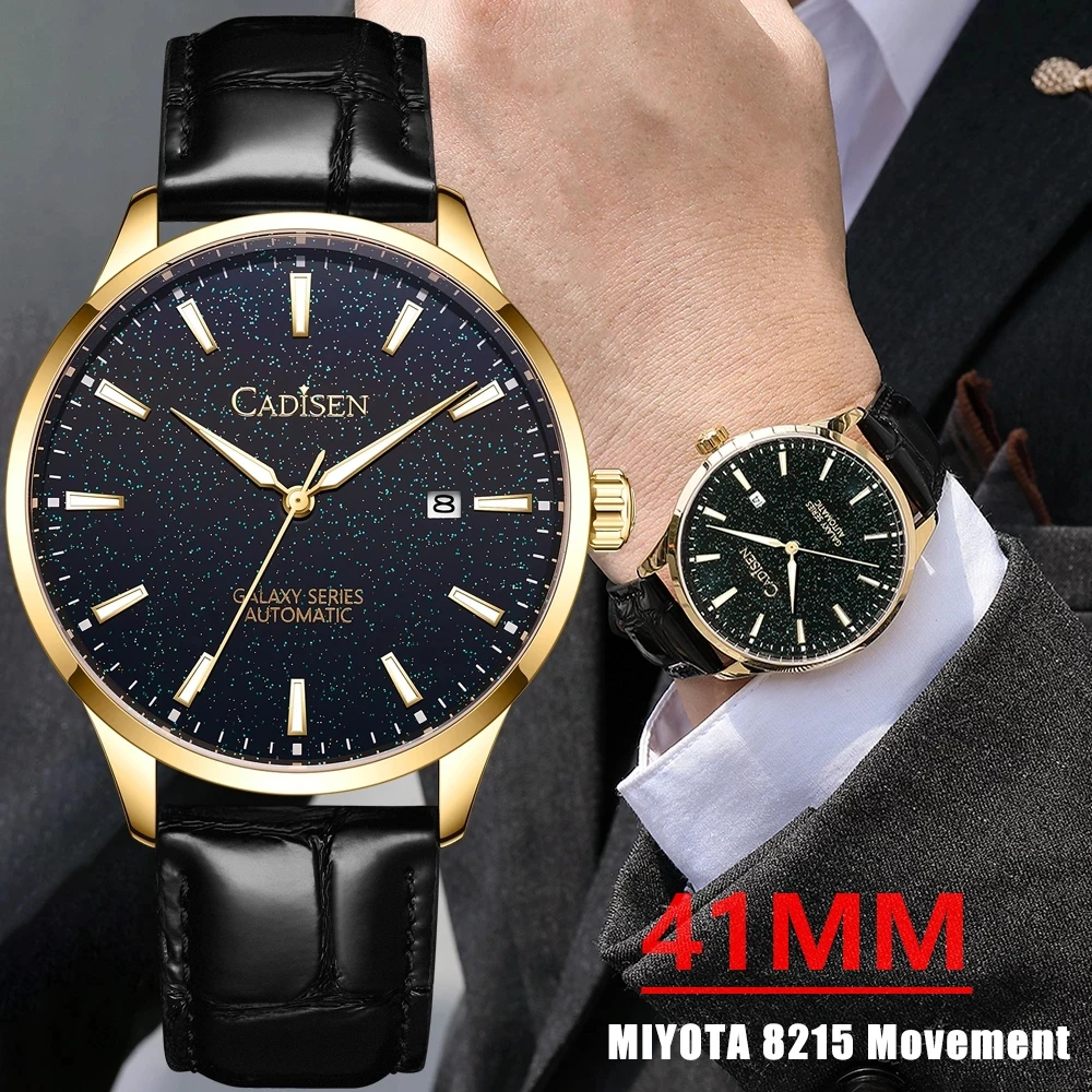 

CADISEN 2021New Mens Watch 100MWaterproof MIYOTA 8215 Mechanical Watches Sapphire Crystal Automatic Wristwatch Relogio Masculino