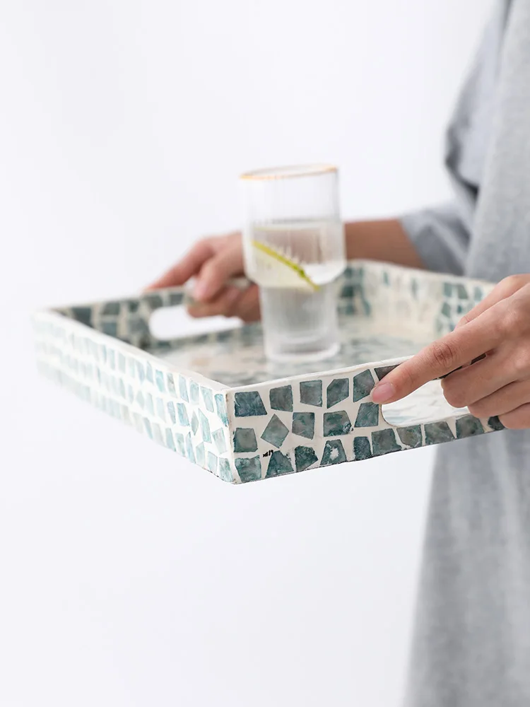 Нордический ins ветер импортные цветные моллюски чайный набор Настольный поднос