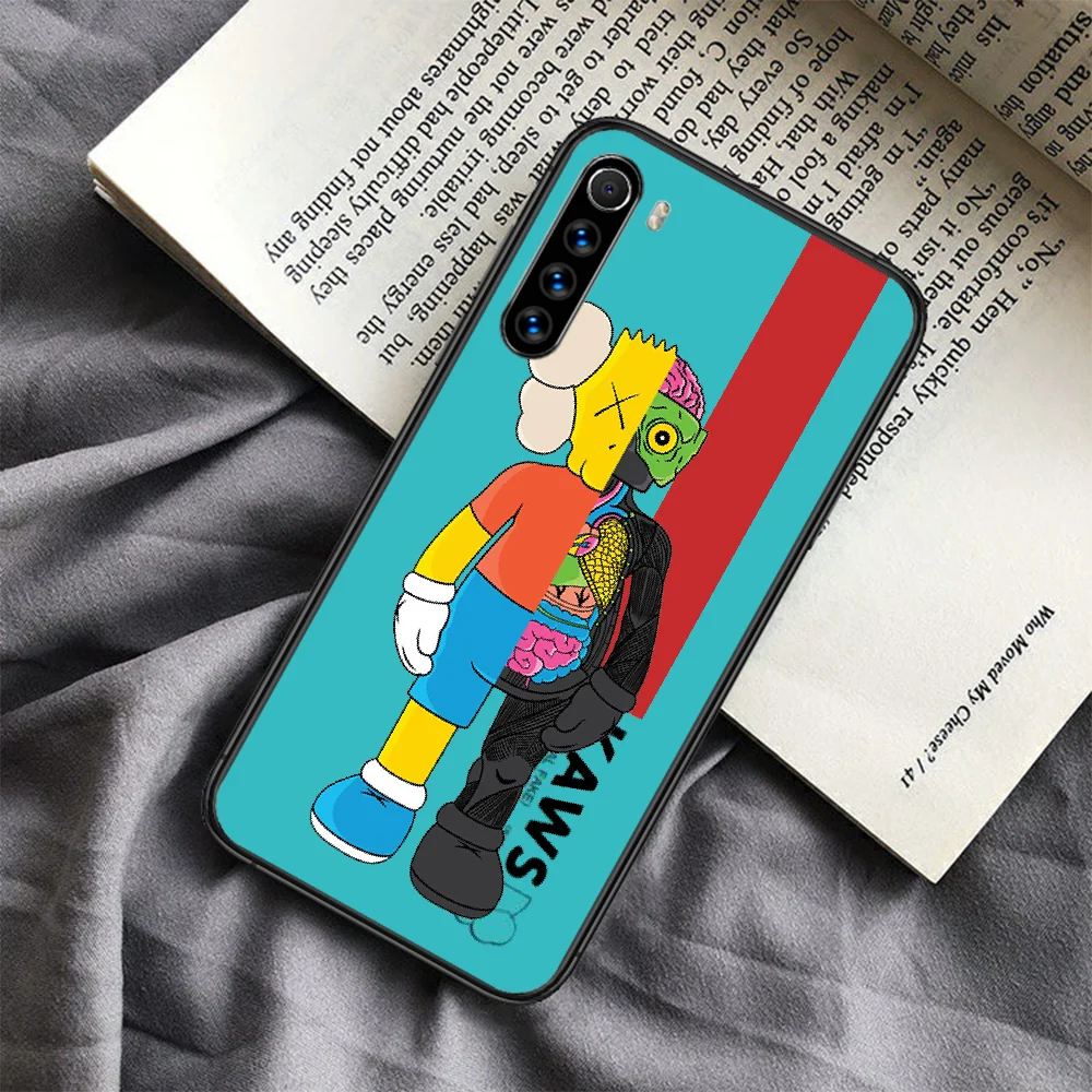 

Super cartoon kawa Phone Case For Xiaomi Redmi Note 7 8 8T 9 9S 4X 7 7A 9A K30 Pro Ultra black Cover Luxury Hoesjes Fashion