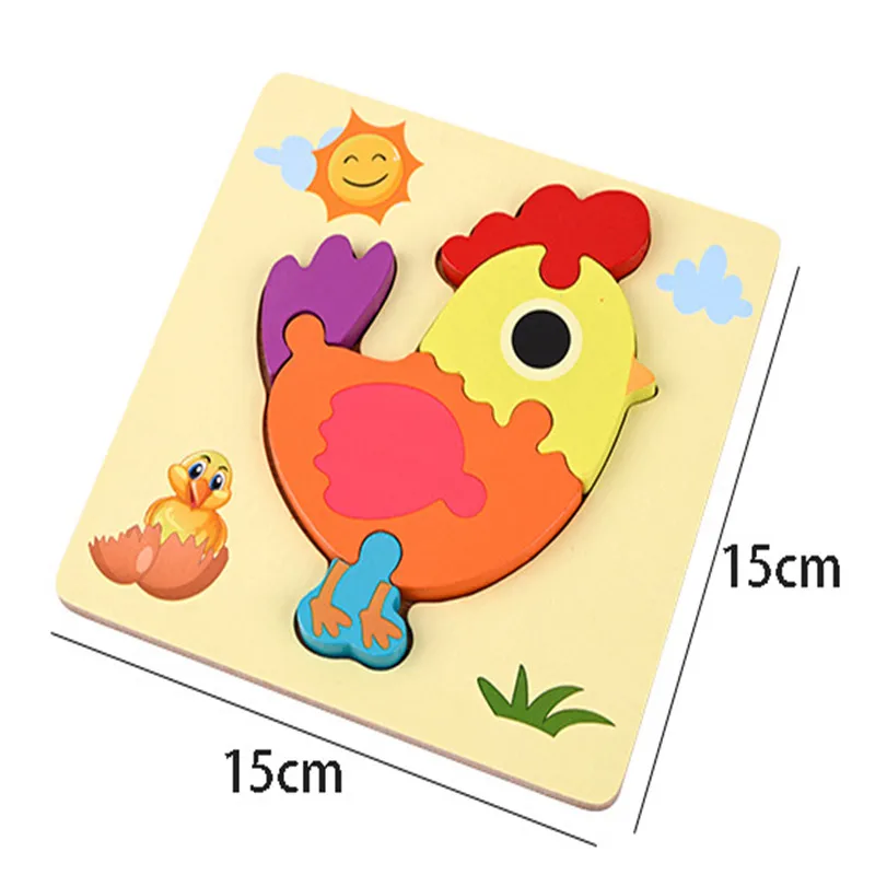 

Children's Early Education Wooden Building Block Animal 12 Zodiac Three Dimensional Puzzle Enlightenment Toys