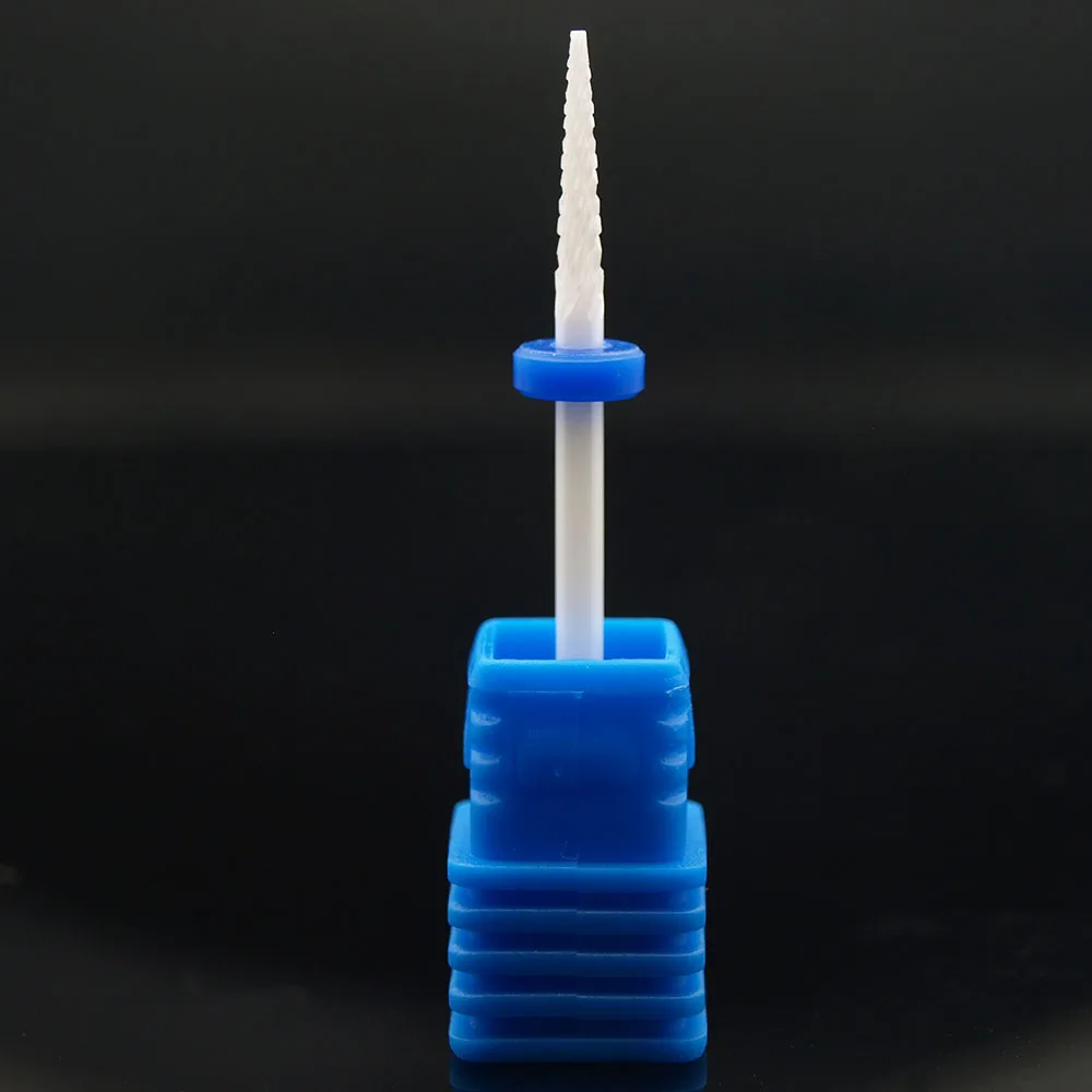 EasyNail~  1pc White Ceramic  Nail File Drill Bits Cuticle Nail File Drills Machine For Nail Art Manicure Pedicure Rotary Tool
