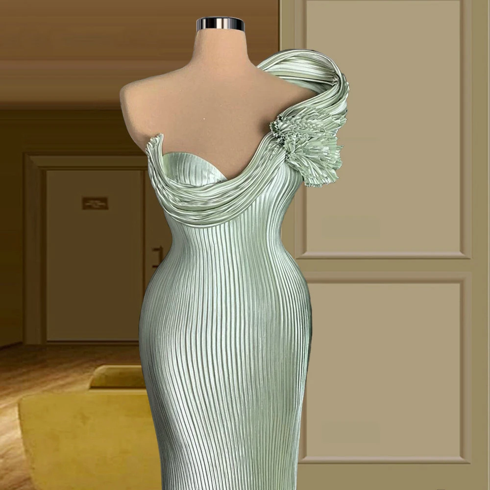 

YILIBER Evening dresses 2021 vintage vlack pearls long sleeves evening gowns beading prom dresses for women short dresses