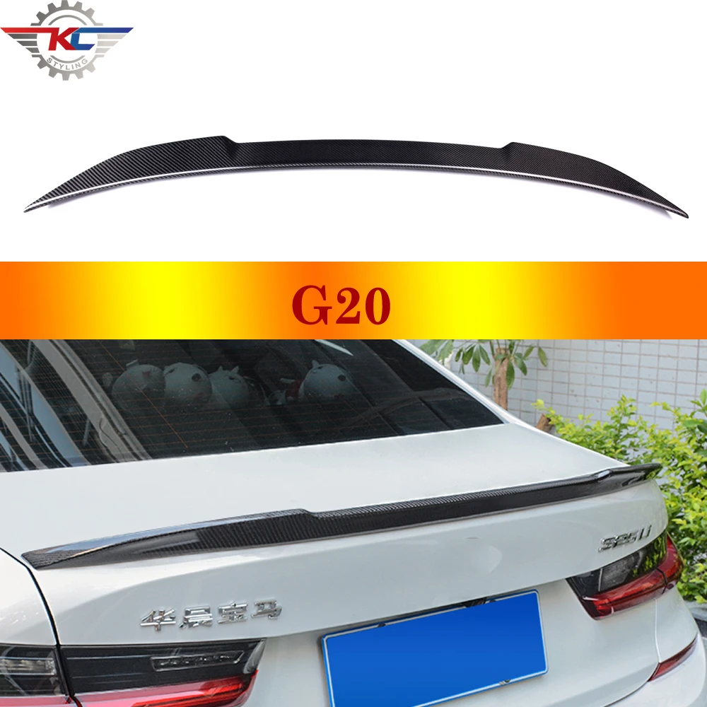 Спойлеры крыльев заднего багажника из углеродного волокна для BMW 3 серии G20 G80 320i