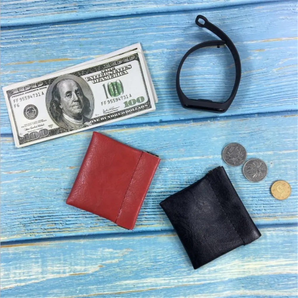 

Pu Leather Wallet For Women Men Coin Purse Solid Money Bag Unisex Credit Card Holder Travel Mini Handbag Earphone Storage Bag