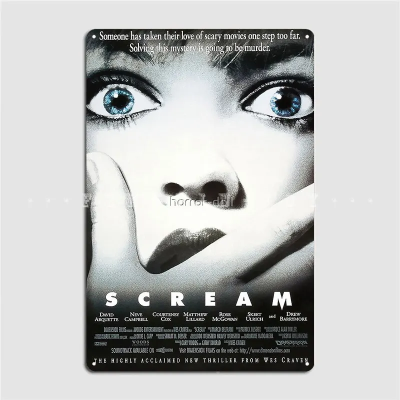 

Scream Metal Plaque Poster Wall Pub Cinema Customize Plaques Tin Sign Posters