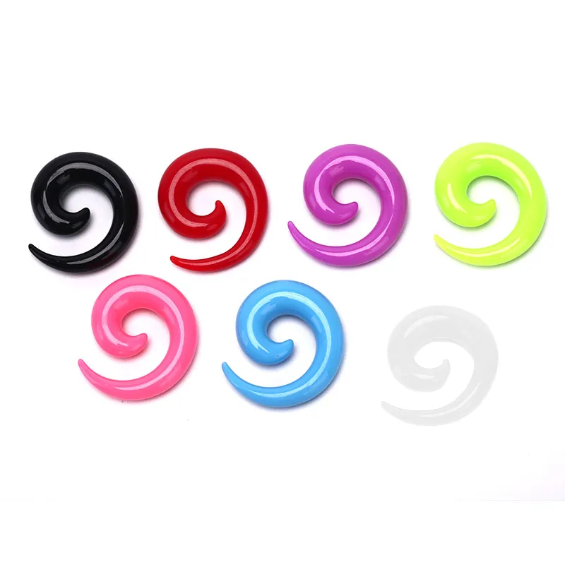 

Acrylic Spiral Ear Plug Stretching Tapers Body Jewelry Wholesale Acrylic Ear Tapers Fake Ear Expander Tunnel Set Kit