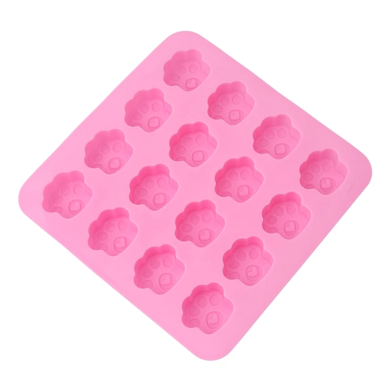 

16 отверстий 3D Милые питомцы кошки собаки лапы силиконовая форма Сделай Сам помадка Конфета выпечка конфет