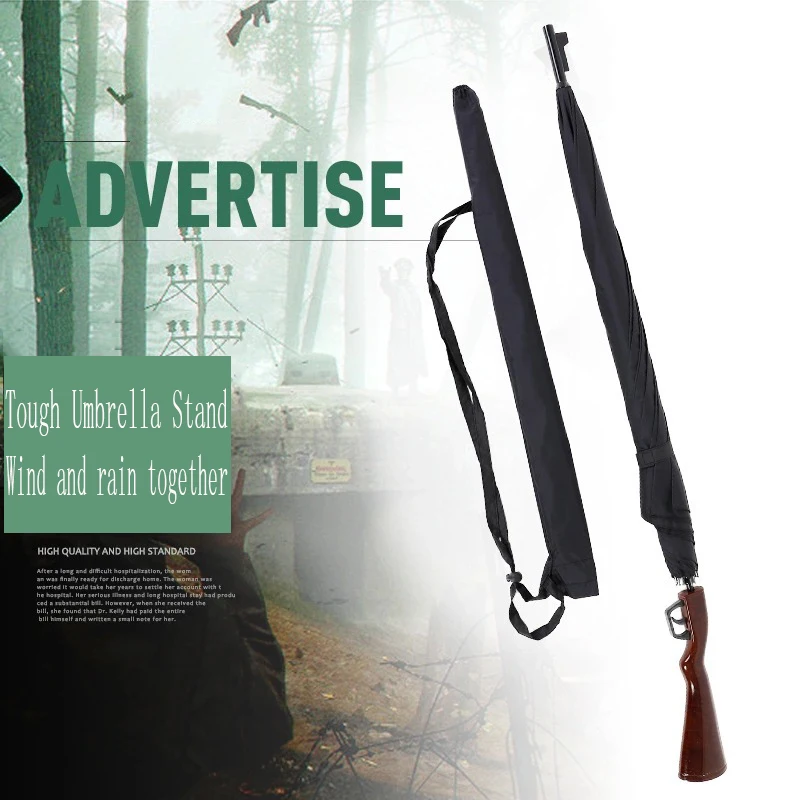 Новейший креативный Зонт с длинной ручкой имитация ружья зонт модный тренд
