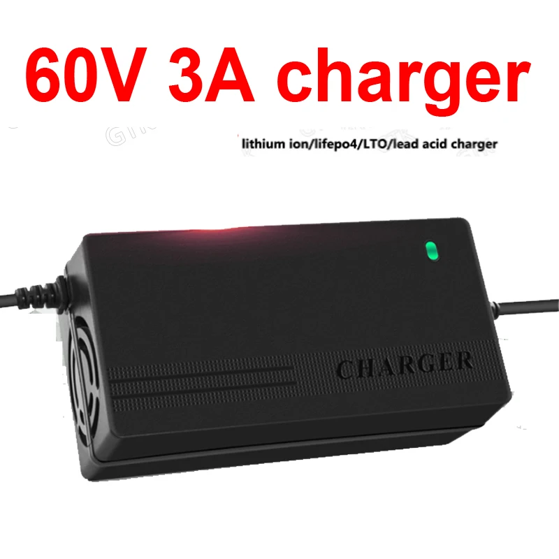 

cutom 60v 3A charger for 16S 67.2v Lithium ion 17S 71.4V Lipo 20S 73V lifepo4 25S 70V LTO battery charger lead acid battery