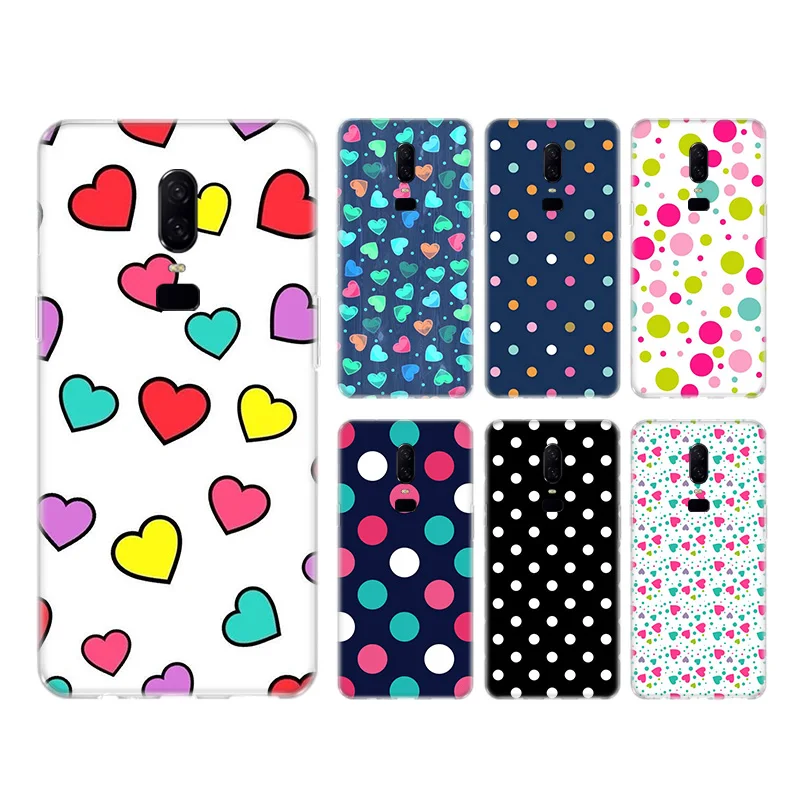 

Polka Dots Pattern Frosted Heart Shell TPU Silicone Back Case For OnePlus One Plus 1+ 8 7T 7 Pro 6 6T 5 5T 3 3T Coque Cover