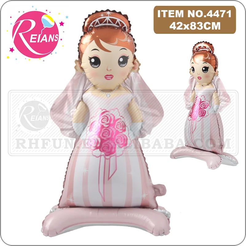 

Selfstand Bride Groom Wedding Decorations Foil Balloons Marriage Boy Girl Love Balls Valentine's Day Event Party Supplies Toys