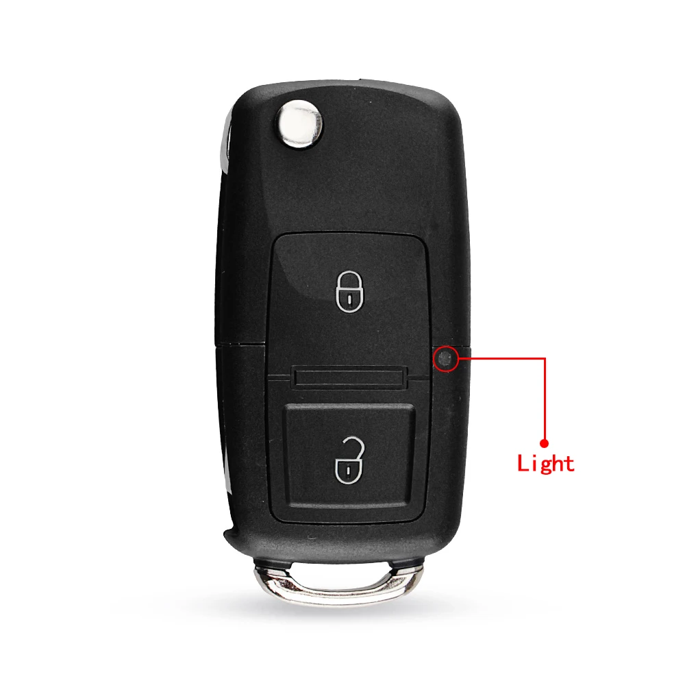 2 Buttons KEYYOU 2/3 кнопки складной Автомобильный Дистанционный ключ флип-ключ для Volkswagen VW Polo Passat B5 Tiguan Golf Seat Skoda авто пустой ключ - Количество кнопок: 2 Buttons