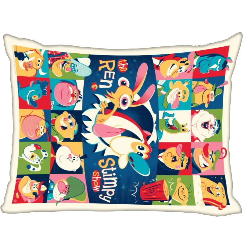 

Ren And Stimpy чехол для диванной подушки Прямоугольная подушка для дивана/дома/автомобиля Декор на молнии пользовательский чехол для подушки 45x35 см