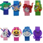 Детские часы с изображением динозавра, для мальчиков и девочек