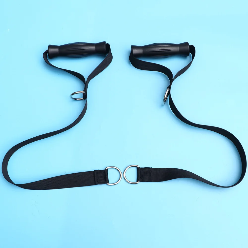 

2 Pcs Tricep Rope Strength Machine Attachment Fitness Trainning Rope Strength Training Fitness Equipment (Black)