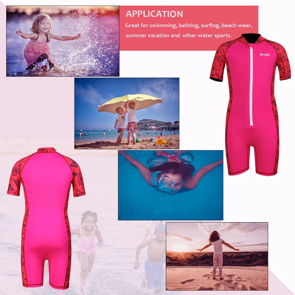 Детский купальный костюм для девочек Быстросохнущий сплошной купальник с