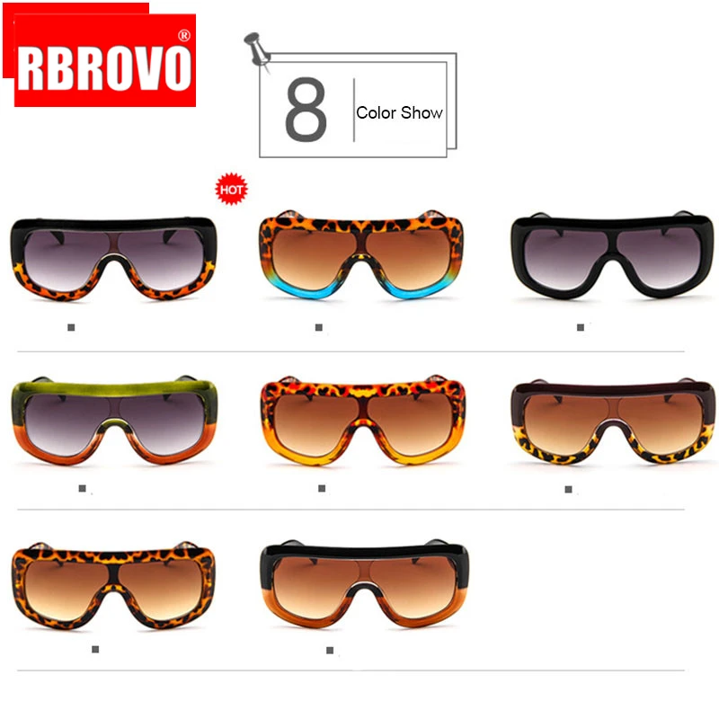 Солнечные очки RBROVO в большой оправе UV400 для мужчин и женщин роскошные
