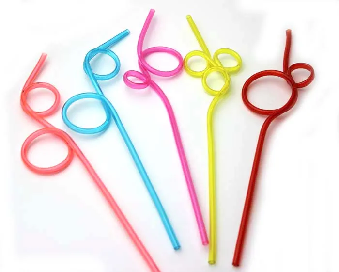 10 шт./упак. изогнутые пластиковые соломинки для питья свадебного украшения