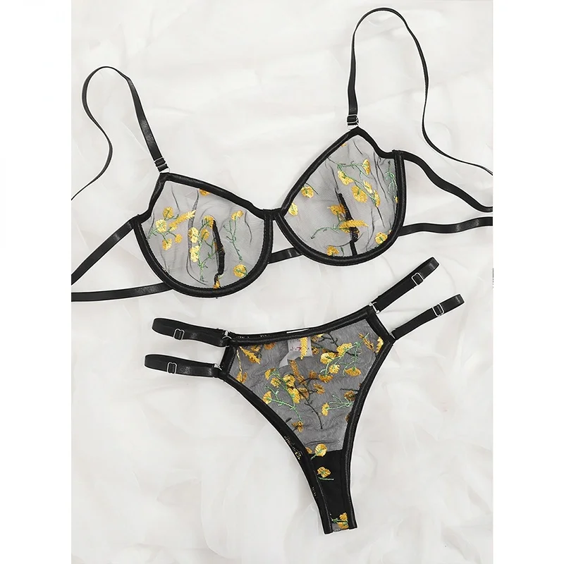 

Women's panties Floral Erotic Lingerie Underwire Set Bra Push up Underwear Set Exotic Sets Lingerie Set Embroidery Brief Sets
