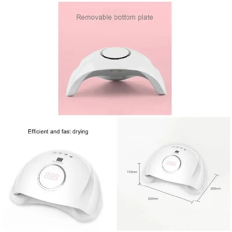 

LED Nail Dryer Gel Phototherapy Lamp Painless 10s Fast Polish Curing Lamp 108W/72W Infrared Sensing Dual Light Source Nail Art