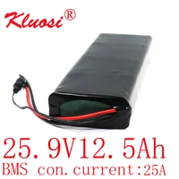 kluosi 19 6v 29 4v 12 5ah 7s5p 18650 lithium battery pack with25a bms for electric bike unicycle scooter wheelchair motor