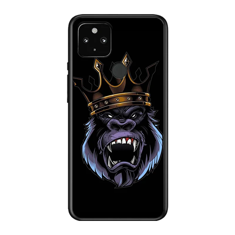 

King Queen Love Soft TPU Silicone Black Cover For Google Pixel 5 4A 5G 4 XL Phone Case