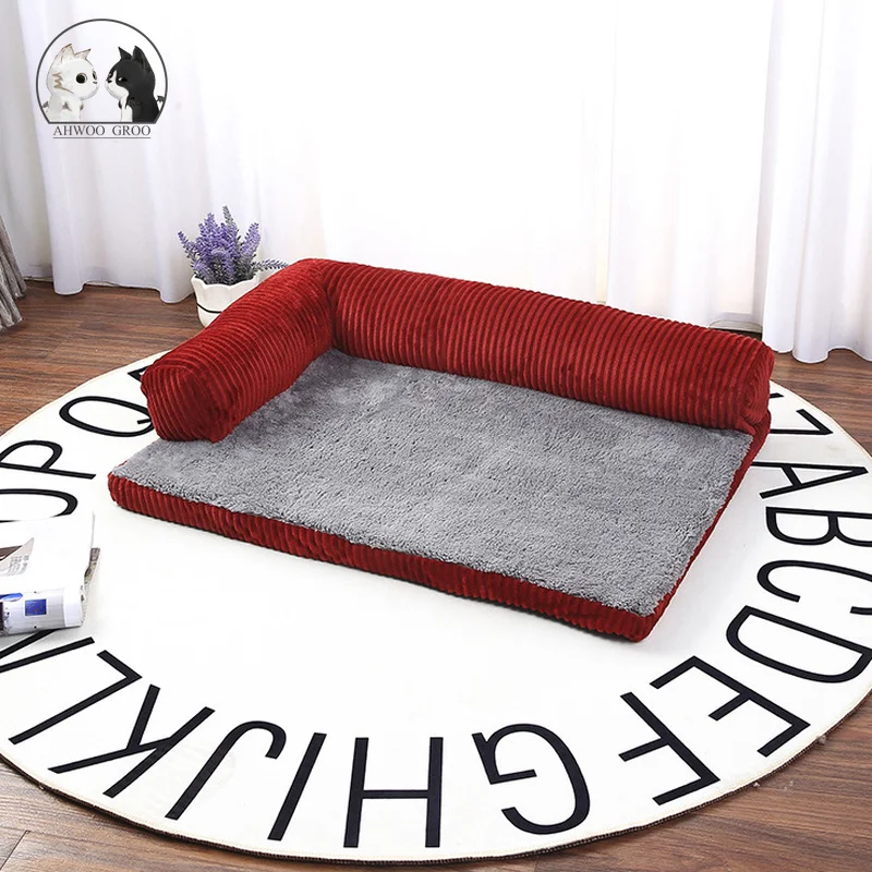 55-90 см роскошный большой собака/кошка мягкая кровать со съемным моющимся чехлом